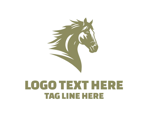 Cowboy Horse Bold Ranch Logo