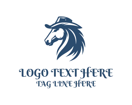 Cowboy Horse Country Mark Logo