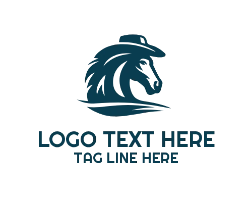 Cowboy Horse Frontier Logo