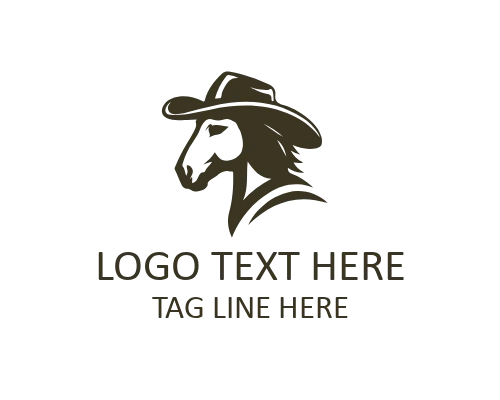 Cowboy Horse Ranch Spirit Logo