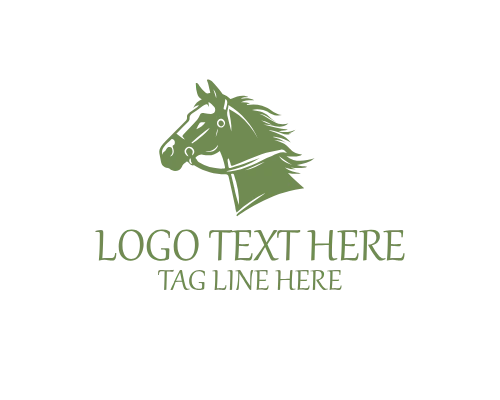 Cowboy Horse Western Circle Logo