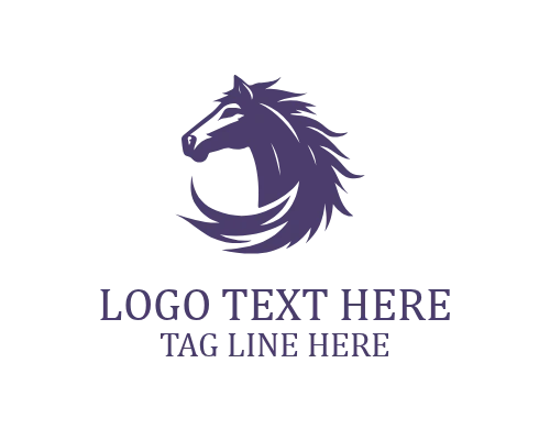 Cowboy Horse Western Iron Logo
