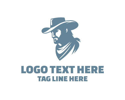 Cowboy Horse Western Outlaw Logo