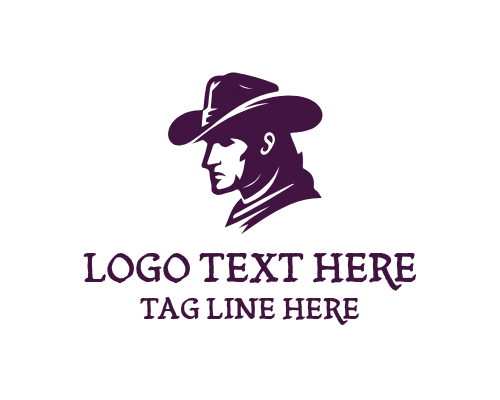 Cowboy Horse Western Shield Logo