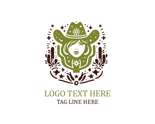 Cowgirl Boots Logo logo template preview