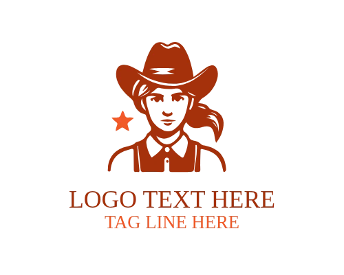 Cowgirl Farmer Barn Ranch Logo