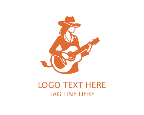 Cowgirl Farmer Boot Emblem Logo