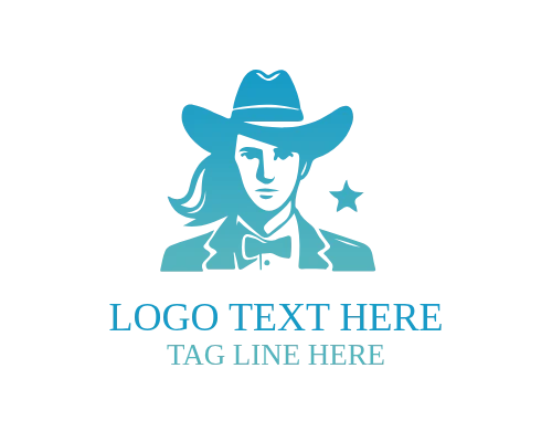 Cowgirl Farmer Mountain Ranch Logo