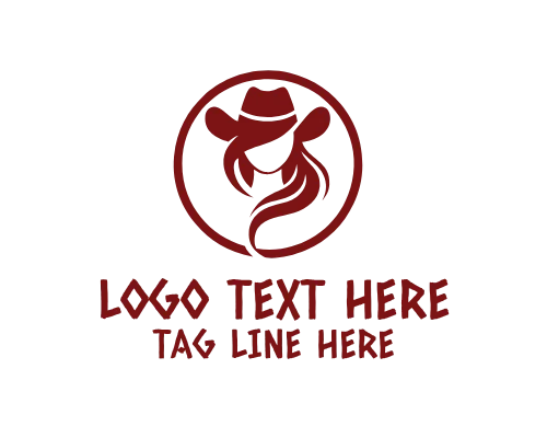 Cowgirl Hat Star Logo