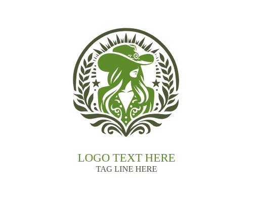 Cowgirl Horse Head Logo