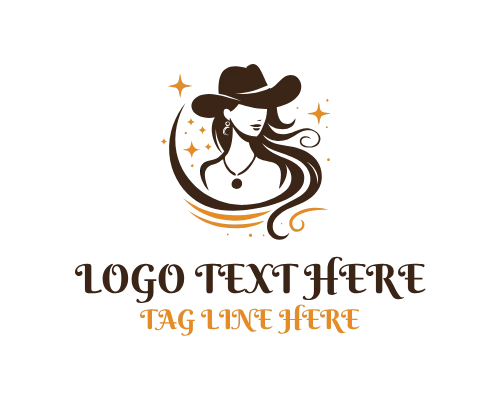 Cowgirl & Horse Logo