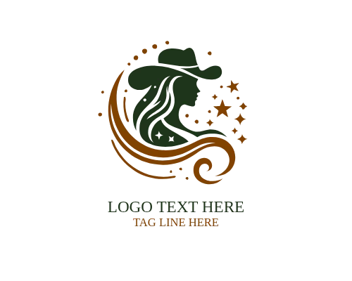 Cowgirl Lasso Heart Logo