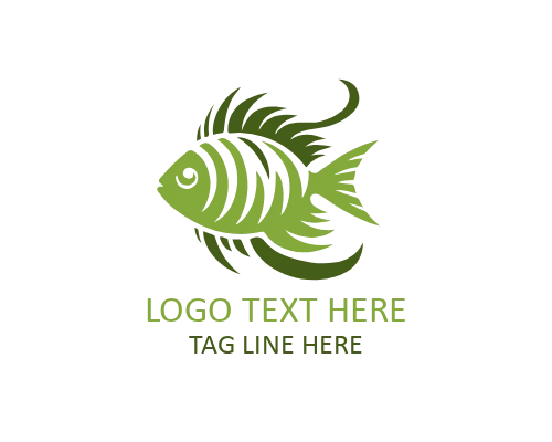 Cozy Style Tropical Fish Flat Logo