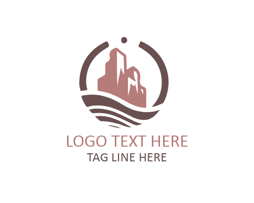 Cracked Surface Flat Stone Logo for Industrial and Construction Brands