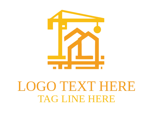 Crane Construction Logo Design