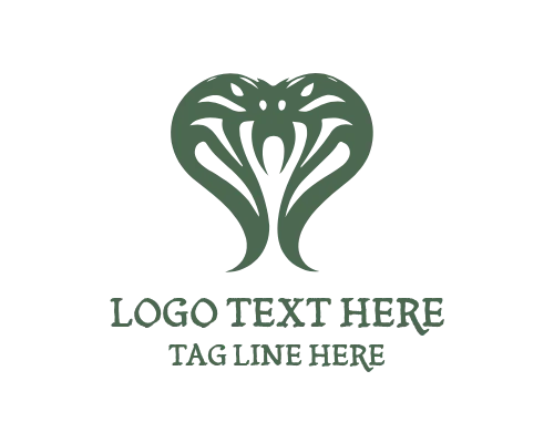 Crawling Viper Snake Wildlife Logo