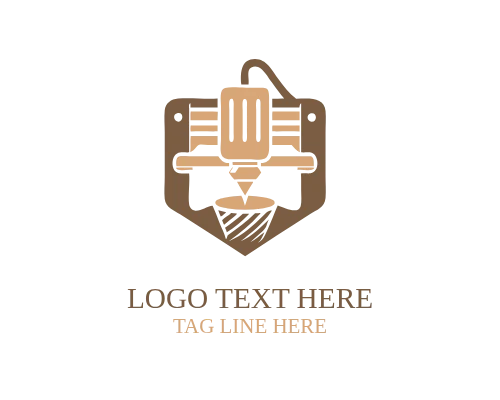 Creative 3D Print Laser Logo