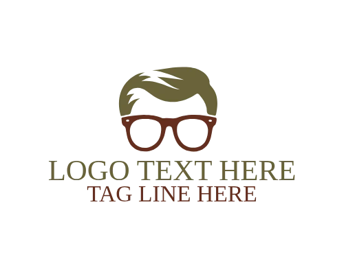 Creative Brand Eyeglass Man Logo