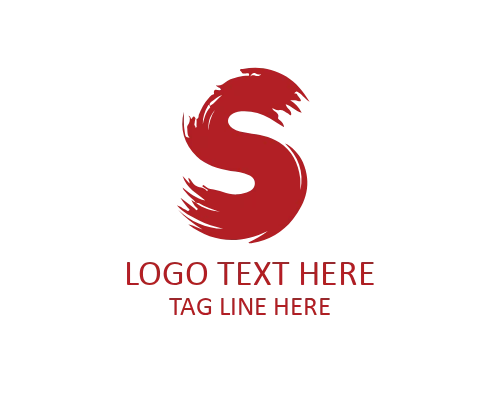 Creative Brush Letter S Logo for Artistic Branding