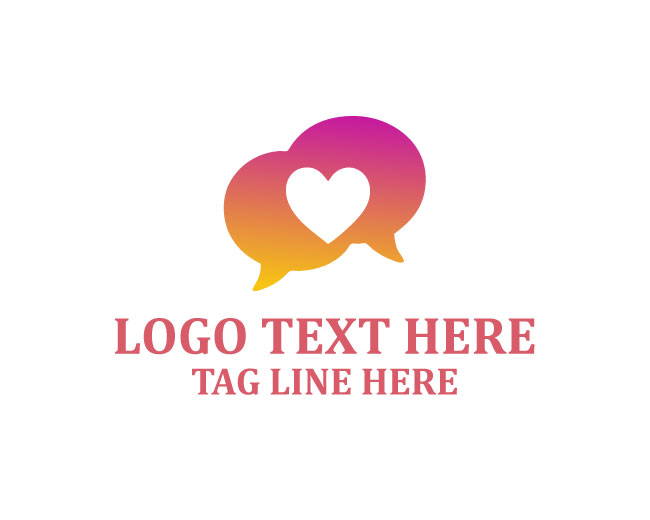 Creative Chat Love Logo