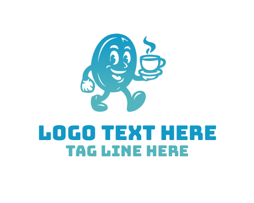 Creative Coffee Mascot Logo Description: