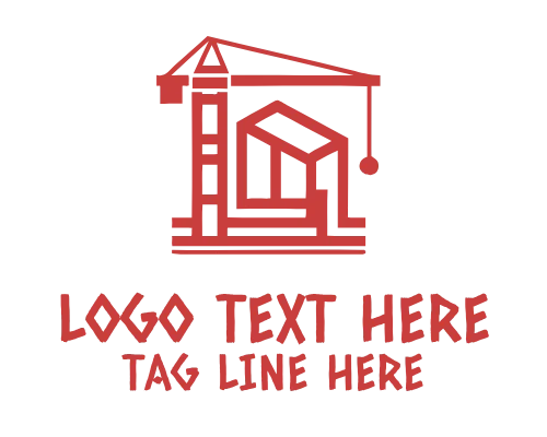 Creative Crane Construction Logo