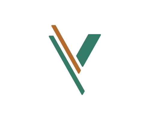 Creative Cut Letter V Logo