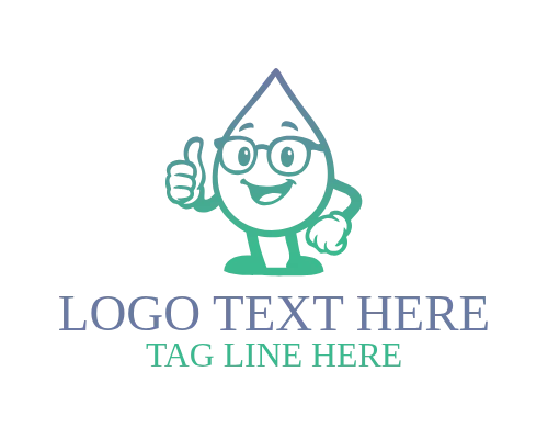 Creative Drop Mascot Logo