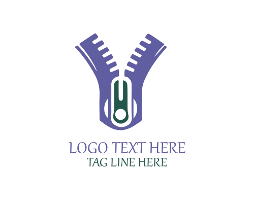 Creative Fashion Zipper Logo for Designers and Apparel Studios