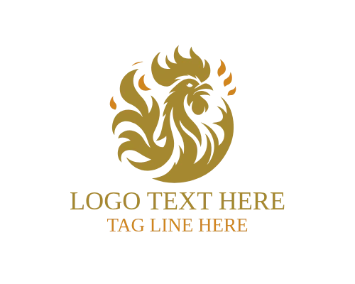 Creative Fire Rooster Logo for Bold Artistic Brands