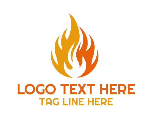 Creative Flame Fire Icon Logo