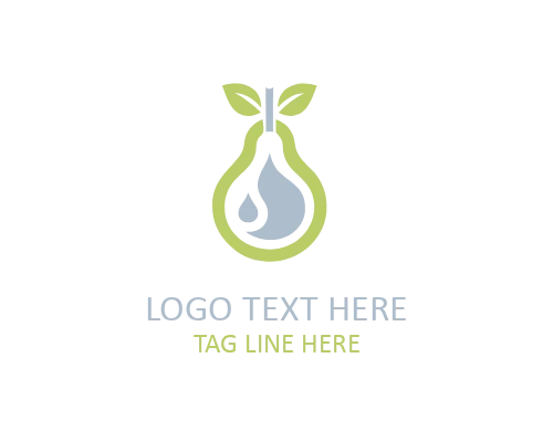 Creative Flat Pear Logo for Modern Food Brands and Digital Projects