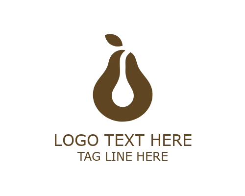 Creative Flat Pear Logo