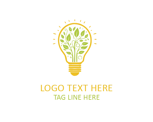 Creative Green Bulb Logo for Innovation and Modern Branding