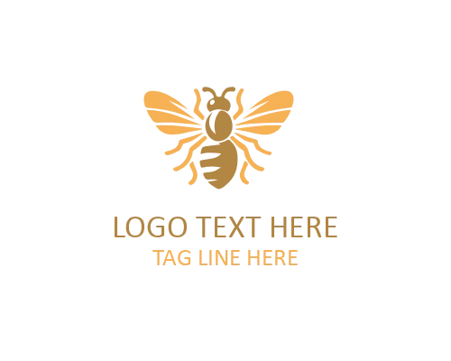 Creative Honey Bee Brand Logo
