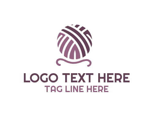 Creative Knitting Yarn Logo Design