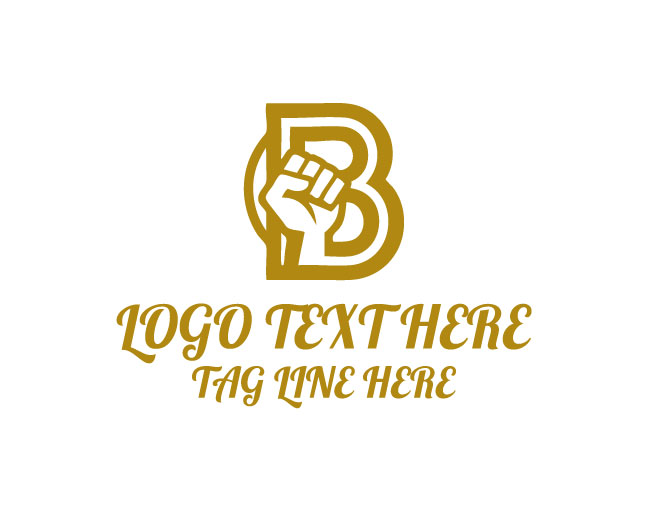 Creative Letter B Fist Logo
