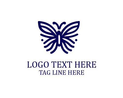 Creative Line Butterfly Logo
