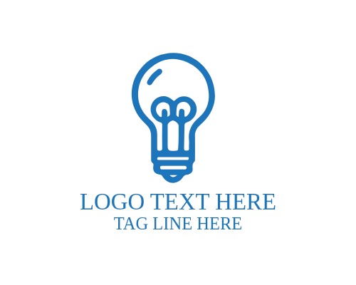 Creative Mind Idea Bulb Logo