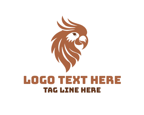 Creative Minimal Parrot Logo