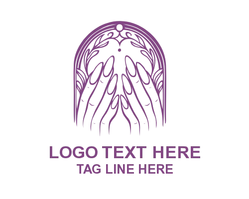 Creative Nail Emblem Logo
