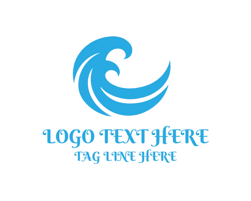 Creative Ocean Wave Mark Logo