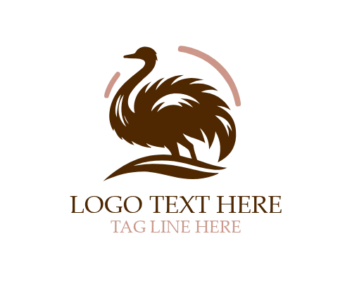 Creative Ostrich Mascot Logo