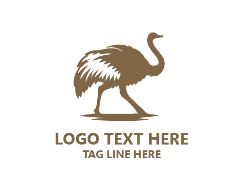 Creative Ostrich Symbol Logo
