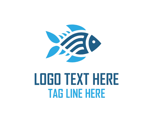 Creative Outline Linear Fish Logo