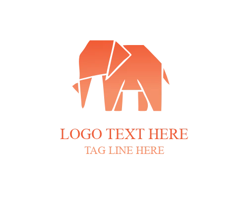 Creative Paper Origami Animal Logo