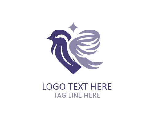 Creative Romance Love Bird Logo