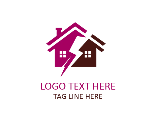 Creative Roof Style House Logo
