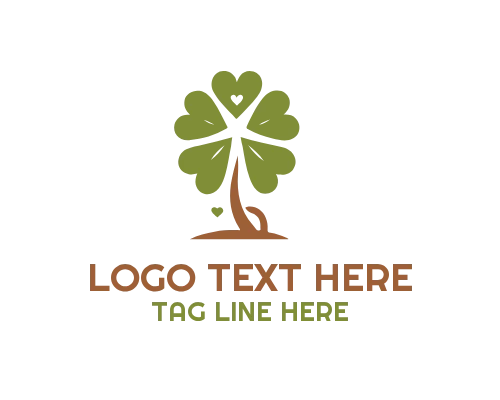 Creative Shamrock Tree Logo
