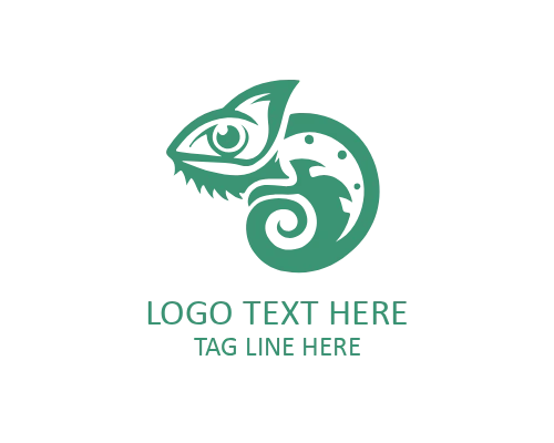 Creative Studio Chameleon Flat Logo